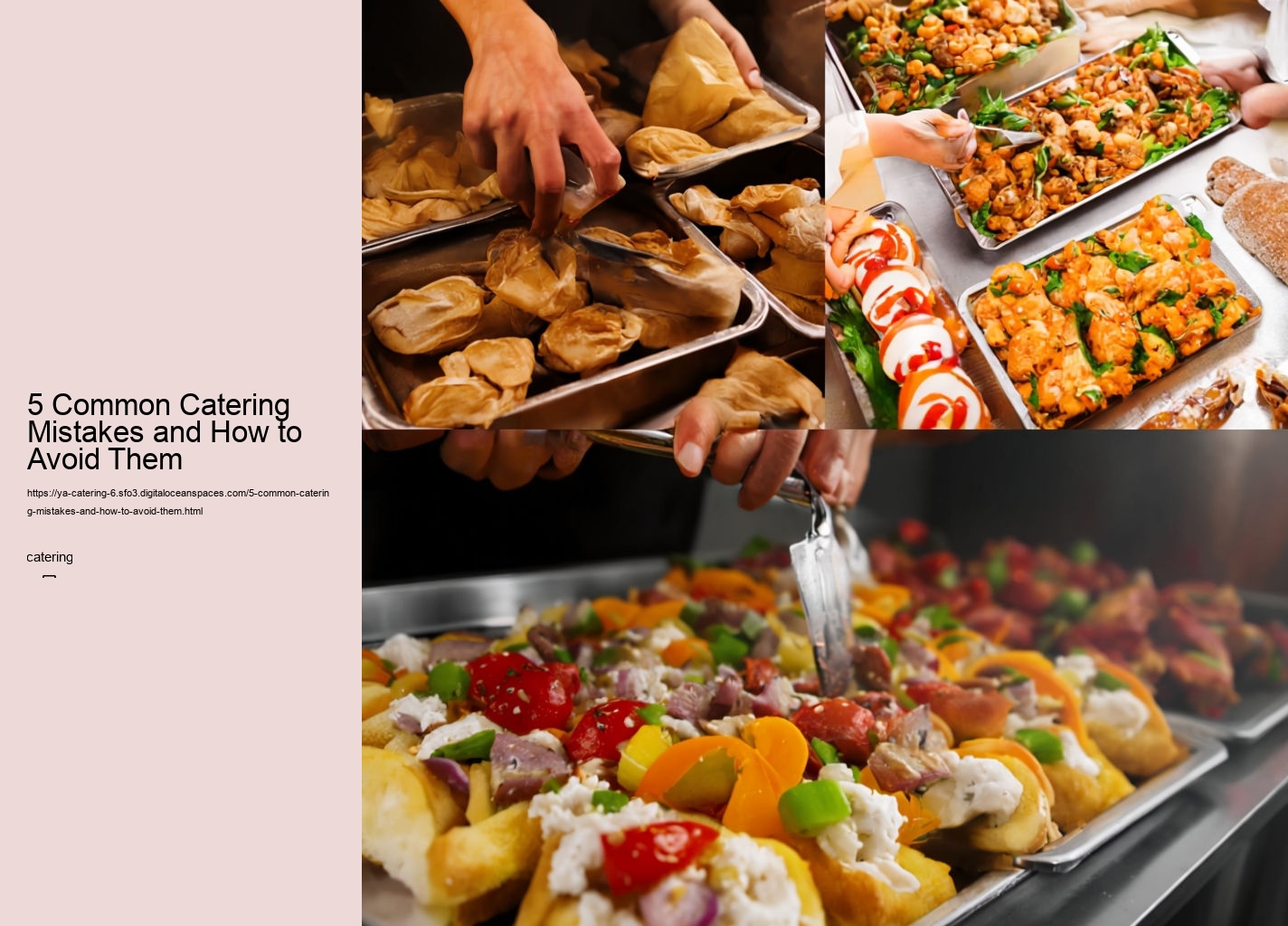 5 Common Catering Mistakes and How to Avoid Them