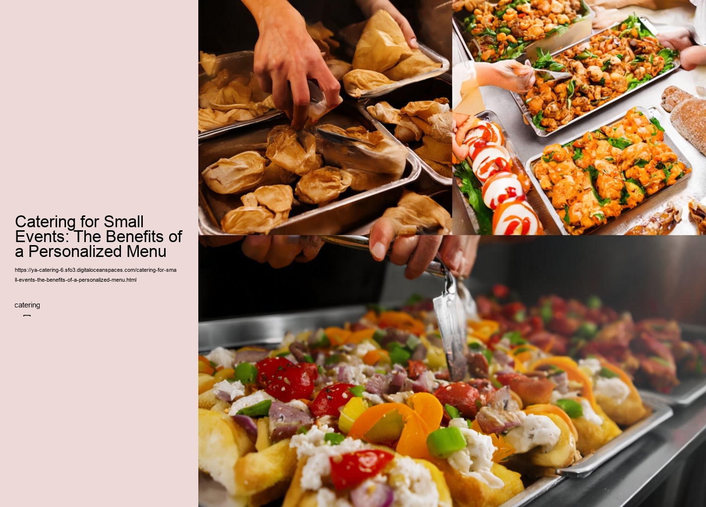 Catering for Small Events: The Benefits of a Personalized Menu