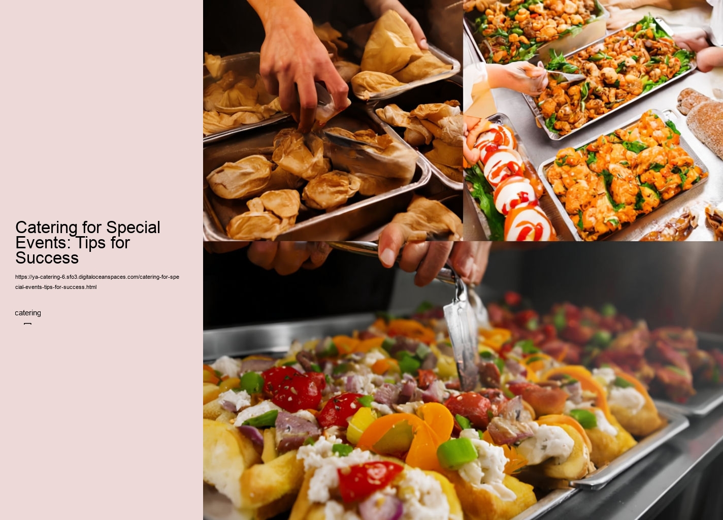 Catering for Special Events: Tips for Success