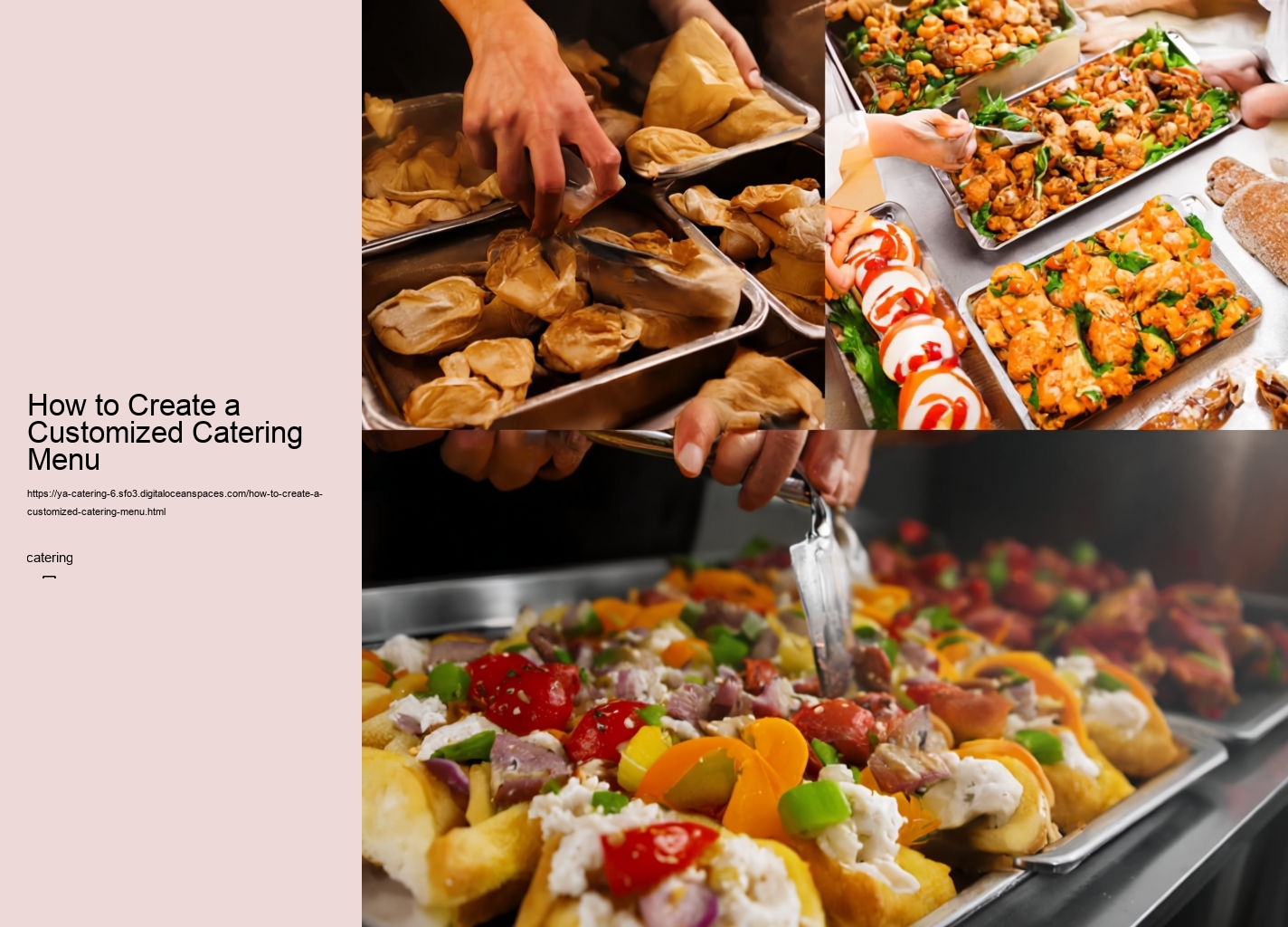 How to Create a Customized Catering Menu