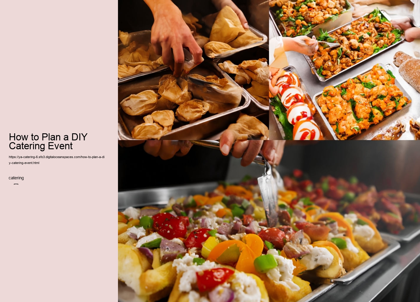 How to Plan a DIY Catering Event